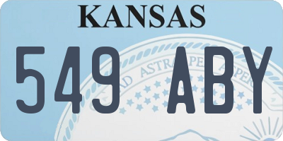 KS license plate 549ABY