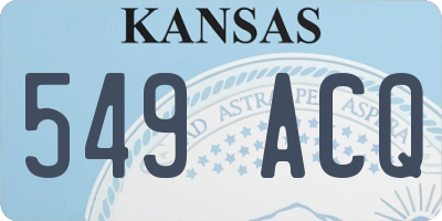 KS license plate 549ACQ