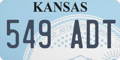 KS license plate 549ADT