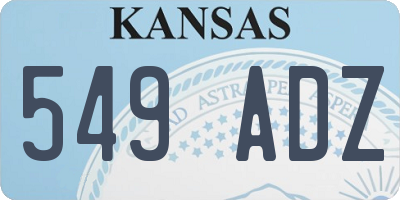 KS license plate 549ADZ