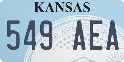 KS license plate 549AEA