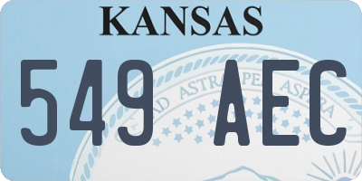 KS license plate 549AEC