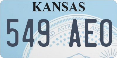 KS license plate 549AEO