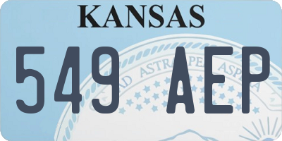 KS license plate 549AEP