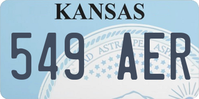 KS license plate 549AER