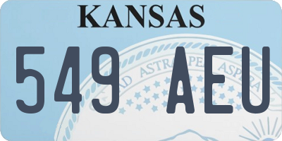 KS license plate 549AEU