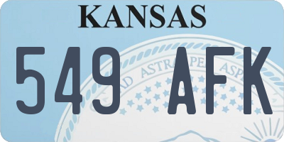 KS license plate 549AFK