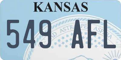 KS license plate 549AFL