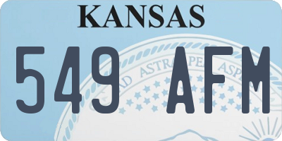 KS license plate 549AFM