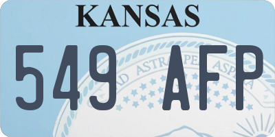 KS license plate 549AFP