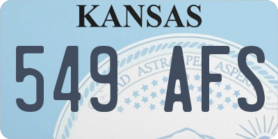KS license plate 549AFS