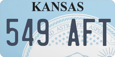 KS license plate 549AFT