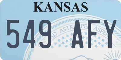 KS license plate 549AFY