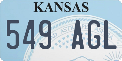 KS license plate 549AGL