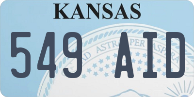 KS license plate 549AID