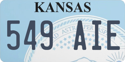KS license plate 549AIE