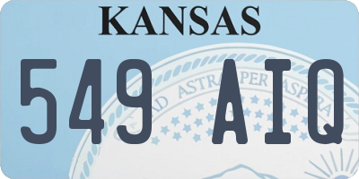 KS license plate 549AIQ