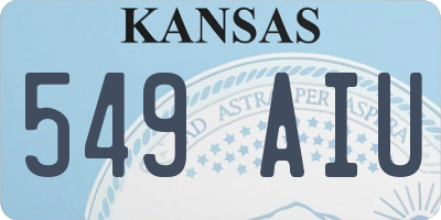 KS license plate 549AIU