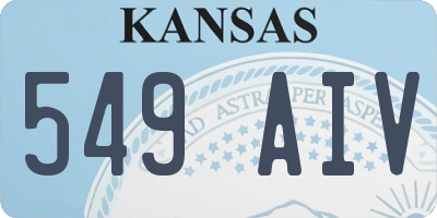 KS license plate 549AIV
