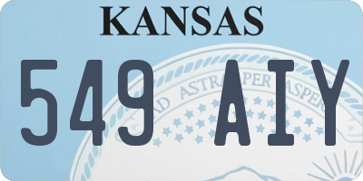 KS license plate 549AIY