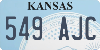 KS license plate 549AJC