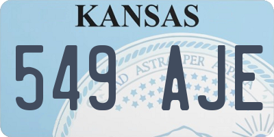KS license plate 549AJE