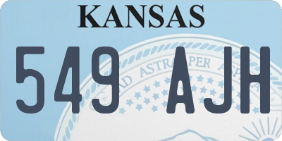 KS license plate 549AJH