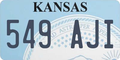 KS license plate 549AJI