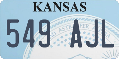 KS license plate 549AJL