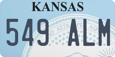 KS license plate 549ALM