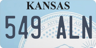 KS license plate 549ALN