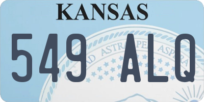 KS license plate 549ALQ