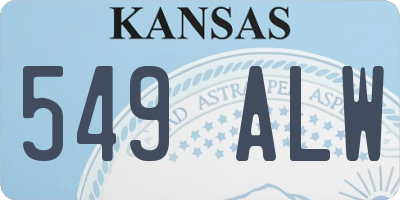 KS license plate 549ALW