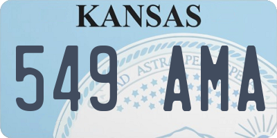 KS license plate 549AMA