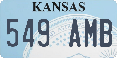 KS license plate 549AMB