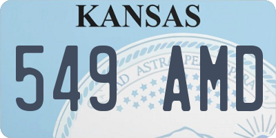 KS license plate 549AMD