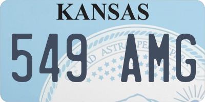 KS license plate 549AMG