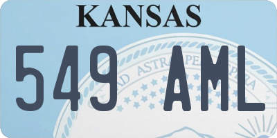 KS license plate 549AML