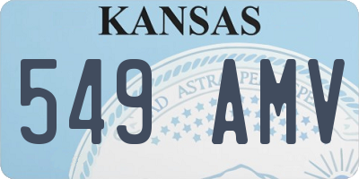 KS license plate 549AMV