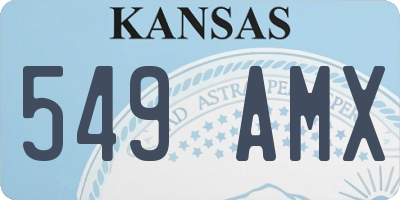 KS license plate 549AMX