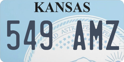 KS license plate 549AMZ