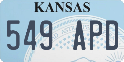 KS license plate 549APD