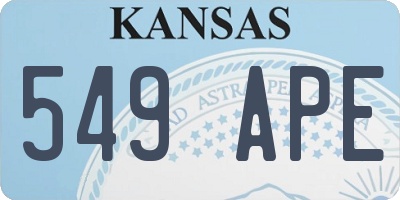 KS license plate 549APE