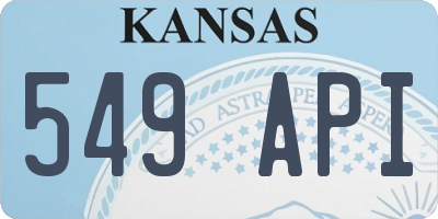 KS license plate 549API