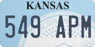 KS license plate 549APM