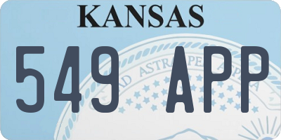KS license plate 549APP