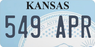 KS license plate 549APR