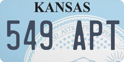 KS license plate 549APT
