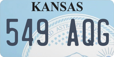 KS license plate 549AQG