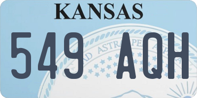 KS license plate 549AQH